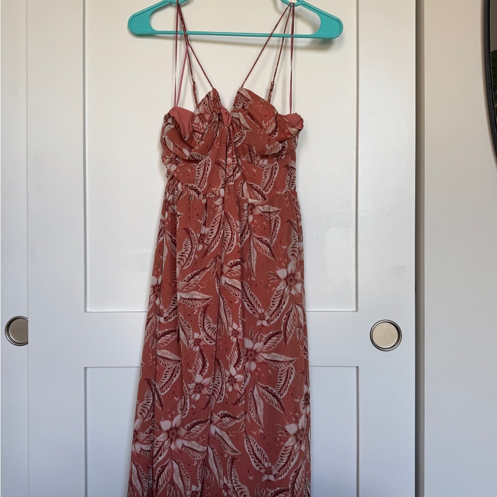 Gentle Fawn Rust Floral Midi Dress